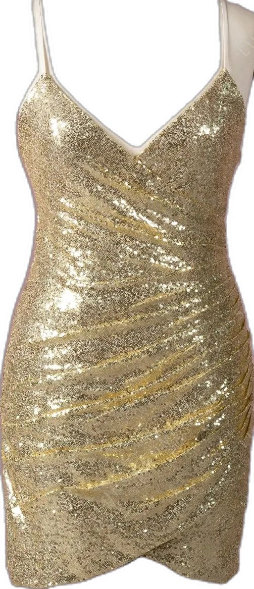 Gold Mini Dress With Sweetheart Neckline For Party Season, Gold Sequined Strapless Mini Dress, Gold Strapless Sequin Mini Dress, Gold Strapless Mini Dress With Sequins, Gold Sparkling Sleeveless Sequin Dress, Gold Mini Dress With Sequins And Spaghetti Straps, Gold Cocktail Dress With Spaghetti Straps, Gold Spaghetti Strap Cocktail Dress, Gold Spaghetti Strap Dress For Cocktail