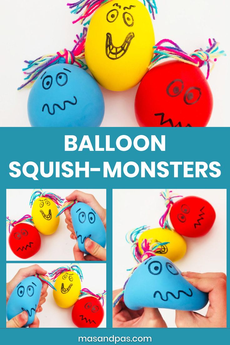 balloon squish - monsters are fun for kids to make