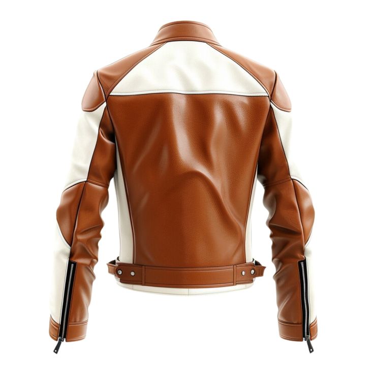 Retro White Biker Jacket For Winter, White Winter Outerwear For Biker Events, Retro White Biker Jacket For Fall, Cafe Racer Style Brown Leather Jacket For Motorcycling, Cafe Racer Brown Leather Jacket For Motorcycling, Brown Cafe Racer Leather Jacket For Motorcycling, Brown Leather Cafe Racer Jacket For Motorcycling, White Biker Style Outerwear For Biker Events, White Biker Outerwear For Biker Events