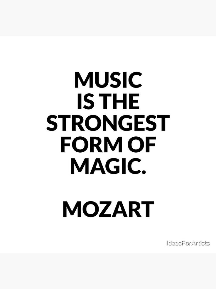 the words music is the strongest form of magic in black and white text on a white background