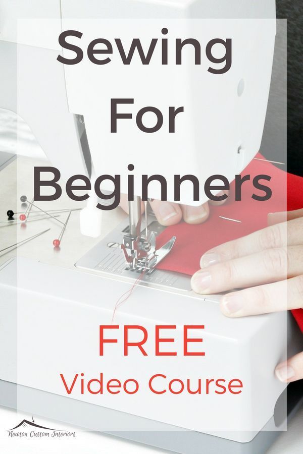 a woman using a sewing machine to sew with text overlay that reads, sewing for beginners free video course