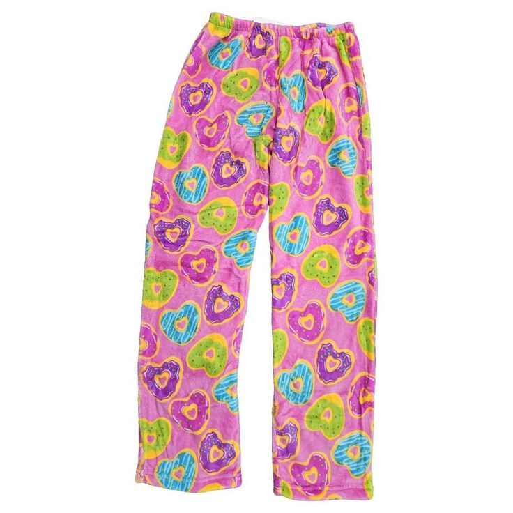 Women's Pajama Bottoms Sleepwear Plush Fleece Sleep Fuzzy Pj, Donuts Hearts, Small Stay Warm And Cozy In These Trendy Pajama Pants From Confetti And Friends! Soft & Fuzzy Pajama Pants Are Perfect For Comfortable Lounging, A Fun Addition To Any Slumber Party, And, Of Course, Perfect For Sleep. Made Of 100% Soft Polyester Material With An Elastic Band, These Fit Various Sizes By Allowing An Adjustable Fit, Perfect For Growing Kids! Machine Washable Size: Junior Small, Length: 40", Inseam: 31", Wai Comfortable Multicolor Sleepwear For Pajama Party, Comfortable Pink Sleepwear For Sleepover, Soft Pink Sleepwear For Relaxation, Cozy Pink Sleepwear For Relaxation, Cozy Pink Sleepwear, Comfortable Pink Long Pants Sleepwear, Multicolor Long Pants Sleepwear For Loungewear, Casual Soft Pink Sleepwear, Soft Pink Sleepwear For Sleepover