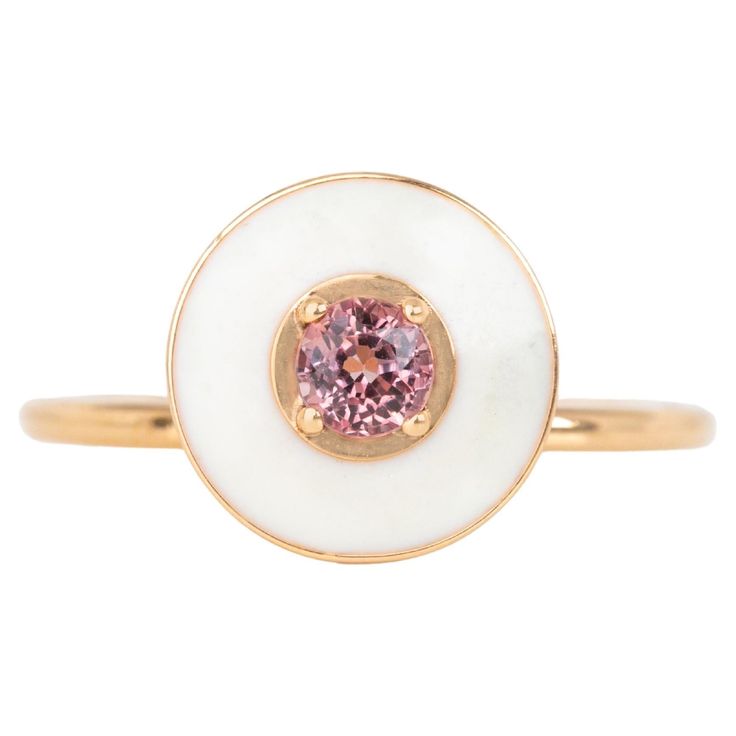 14k Gold Art Deco Stlye Enameled 0.30 Ct Pink Sapphire Cocktail Ring This ring was made with quality materials and excellent handwork. I guarantee the quality assurance of my handwork and materials. It is vital for me that you are totally happy with your purchases. 14K Solid Gold. with hallmark. Weight: -2.48 Grams (It may vary according to the ring size.) Main Stone Details: -0.30 Ct. Pink Sapphire We design the jewelry you buy specifically for you. - We can produce your rings in the gold color Art Deco Enamel Jewelry, Fine Jewelry 14k Gold Enamel Ring With Gemstone, Yellow Gold Enamel Diamond Ring, White Enamel Rings With Polished Finish, Luxury Enamel Ring As Gift, Luxury Enamel Rings Perfect As Gifts, Luxury Enamel Rings As Gift, Diamond Enamel Ring With Gemstone For Gift, Diamond Enamel Gemstone Ring Gift