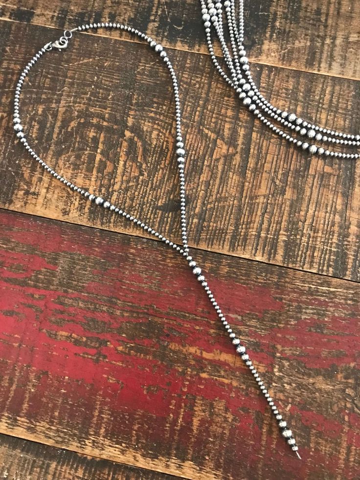 Western Fashion Jewelry, Pearl Lariat, Western Necklaces, Western Jewelry, Lariat Necklace, Drop Necklace, Handmade Sterling Silver, Fort Worth, Turquoise Jewelry