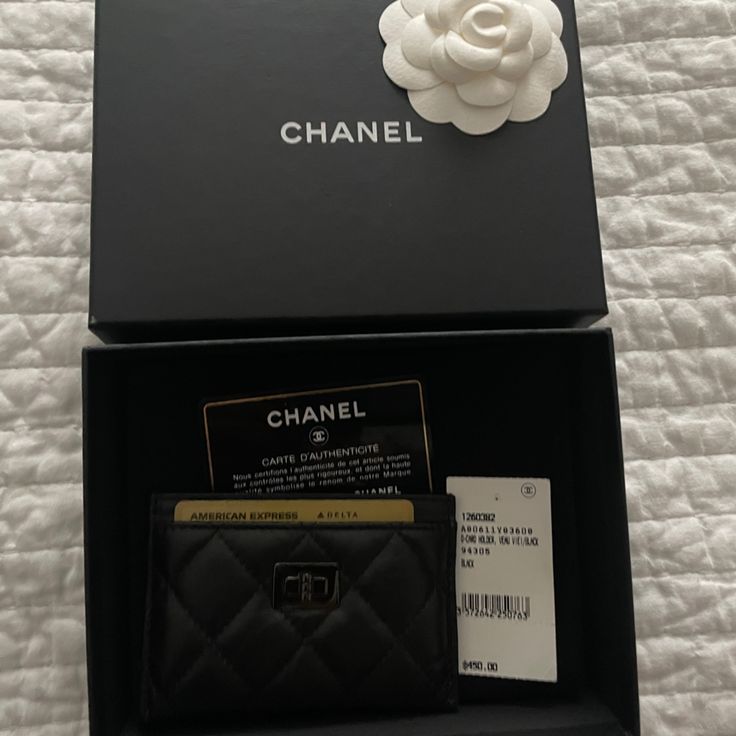 Chanel Black Wallet Black Wallet, Chanel Wallet, Chanel Bags, Chanel Black, Chanel Bag, Wallets, Black Color, Chanel, Bag Lady