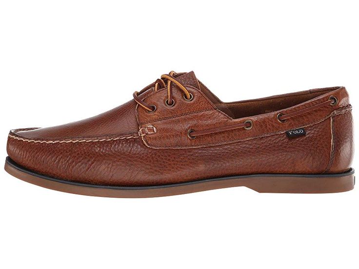 Polo Ralph Lauren Bienne Men's Flat Shoes Tan Oiled Tumbled Leather Casual Leather Low-top Boat Shoes, Brown Boat Shoes With Textured Sole And Plain Toe, Casual Leather Boat Shoes With Textured Sole, Brown Leather Sole Lace-up Boat Shoes, Classic Brown Lace-up Boat Shoes, Brown Low-top Boat Shoes, Brown Lace-up Boat Shoes With Leather Sole, Brown Low-top Boat Shoes With Leather Sole, Casual Leather Boat Shoes With Rubber Sole