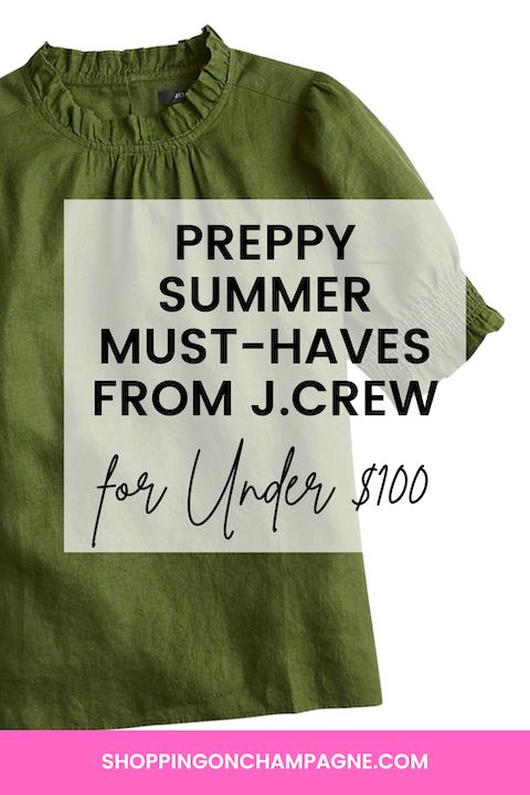 J.Crew Preppy Clothes, accessories, and must-have items Under $100. Looking cute doesn't have to cost a fortune. Add these affordable items to your capsule wardrobe even if you're on a budget! Womens Preppy Outfits, Preppy Must Haves, Preppy Chic Outfits, Outfit For Everyday, Preppy Essentials, Preppy Brands, Capsule Wardrobe Pieces, Capsule Wardrobe Work, Summer Shopping