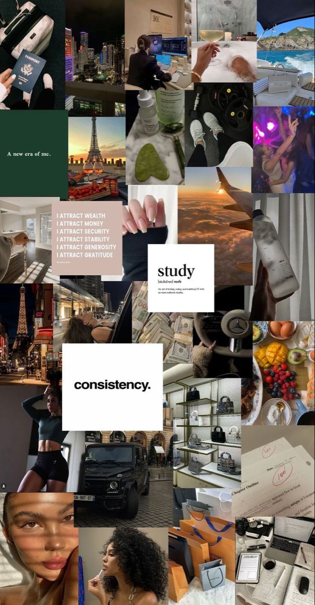 a collage of photos with words and pictures on them that say study, constiens