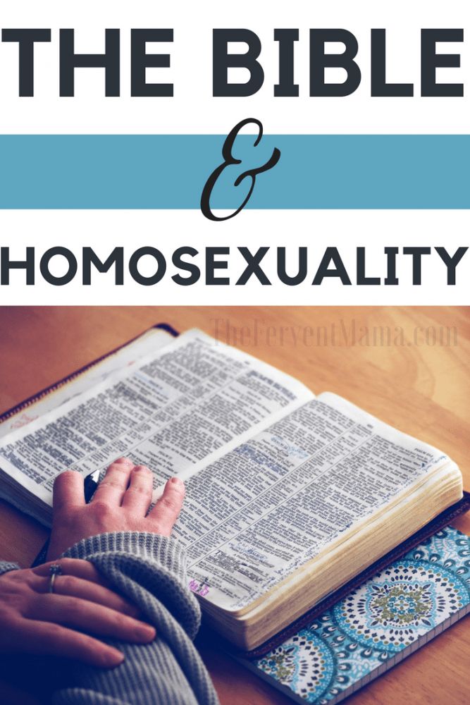 the bible and homosexualityexuality book on a table with hands resting on an open bible