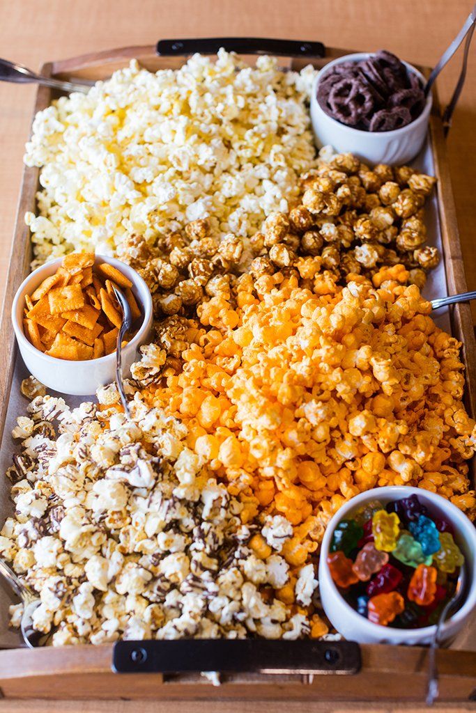 a tray filled with lots of different kinds of food