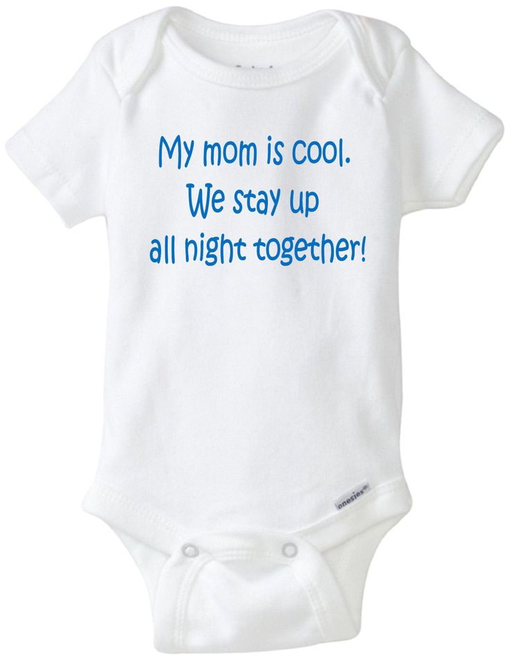 Baby has cool mom onesie /My mom is cool We stay up all night together onesie® /baby shirt/ funny baby gift / baby shower gift for boy girl Baby Onsies Ideas Funny, Newborn Onsies Funny, Baby Onsies Funny, Funny Onies Baby Shower Gifts, Parenting Onesie With Funny Text In White, Funny Girl Onesies, Funny Baby Onesies Boy, Funny Customizable Cotton Onesie, Baby Boy Clothes Funny