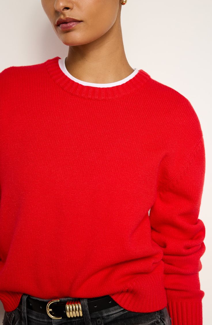 Channel easygoing everyday style in this cozy-chic sweater topped with a classic crewneck. 25" length (size XX-Large) Crewneck Long sleeves 48% viscose, 28% polyester, 24% nylon Dry clean or hand wash, dry flat Imported Black Owned/Founded Classic Everyday Tops For Winter, Everyday Crew Neck Sweater With Ribbed Cuffs, Casual Relaxed Fit Cashmere Sweater, Cozy Crew Neck Sweater For Layering, Casual Cashmere Sweater With Relaxed Fit, Fall Cashmere Crew Neck Sweatshirt, Classic Crew Neck Everyday Sweater, Winter Crew Neck Tops For Casual Gatherings, Winter Casual Crew Neck Tops