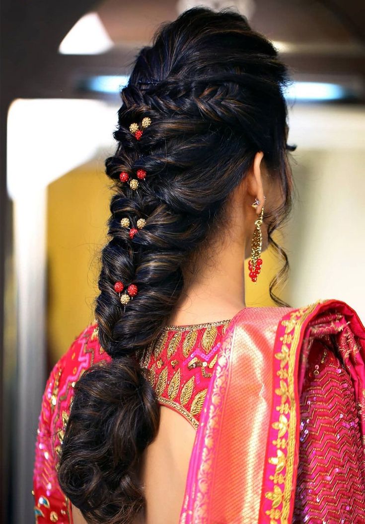 Messy Braid Hairstyles, Messy Fishtail Braid, Messy Braided Hairstyles, 앞머리 스타일, Messy Fishtail Braids, Messy Fishtail, Reception Hairstyles, Messy Braid, Hairstyles For Indian Wedding