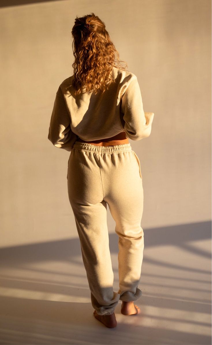 100% Organic Cotton, slightly oversized & made with a thicker waistband to ensure comfortability on an airplane, a walk, running errands & so much more. Pair it with our Classic Sweatshirt to complete the look. Beige Athleisure Sweatpants With Elastic Waistband, Beige Athleisure Bottoms For Everyday, Casual Beige Activewear For Loungewear, Beige Joggers With Elastic Waistband For Loungewear, Everyday Fall Pants With Ribbed Waistband, Cozy Pants With Ribbed Waistband For Fall, Cozy Pants With Ribbed Waistband For Everyday Fall Wear, Cozy Ribbed Waistband Pants For Everyday Fall Wear, Beige Relaxed Fit Joggers For Loungewear