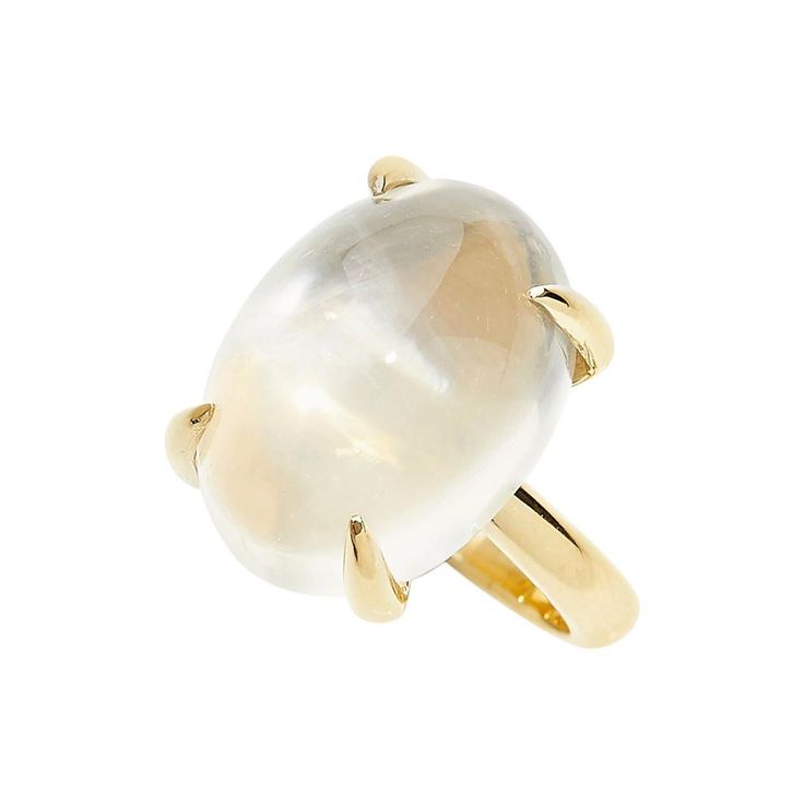 Designed by Eva Soussana, artist and founder of Hera-Jewellery, this elegant and refined cocktail ring is inspired by mother nature and her charming little creatures. The soft rounded, smooth and sleek lines of the ladybird have given life to this delightful "Amandine" Collection. It looks absolutely stunning when worn casually every day and yet, is wonderful as jewel for a special occasion. A Beautiful 21.84 Carat oval cabochon cut Rainbow Moonstone of Brazilian origin, in 18 Karat yellow gold Jewellery Workshop, Yellow Gold Cocktail Ring, Vintage Cocktail Ring, High Jewellery, Gold Dragon, Gold Cocktail Ring, Jewelry Workshop, Gold Cocktail, High Jewelry