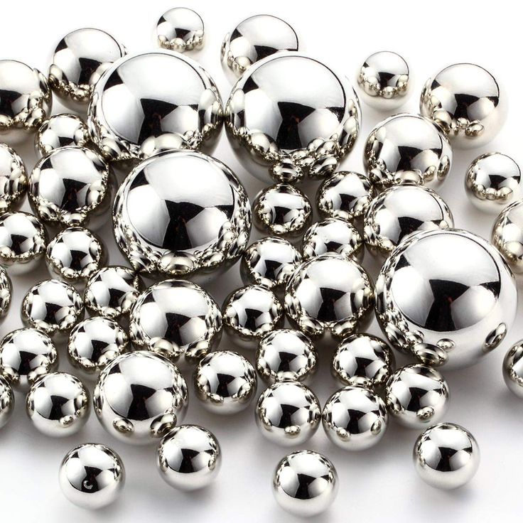 many shiny metal balls are shown in this image, and there is no image to describe