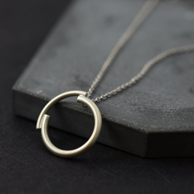 "Classic and distinctive, this stylish modern design is the perfect necklace for everyday wear or even for a daily casual night out. A unique piece of jewelry for the special you that will complete any outfit. The video shows the necklace in oxidized silver finish. ------ HIGH QUALITY We create long lasting, timeless design jewelry handcrafted in Paris with loving attention to details. All AgJc jewelry is made by hand using recycled sterling silver, solid gold or gold fill over sterling silver ( Modern Necklace Design, Necklace For Everyday, Silver Threader Earrings, Aluminum Jewelry, Modern Necklace, Open Hoop Earrings, Circle Studs, Modern Necklaces, Design Jewelry