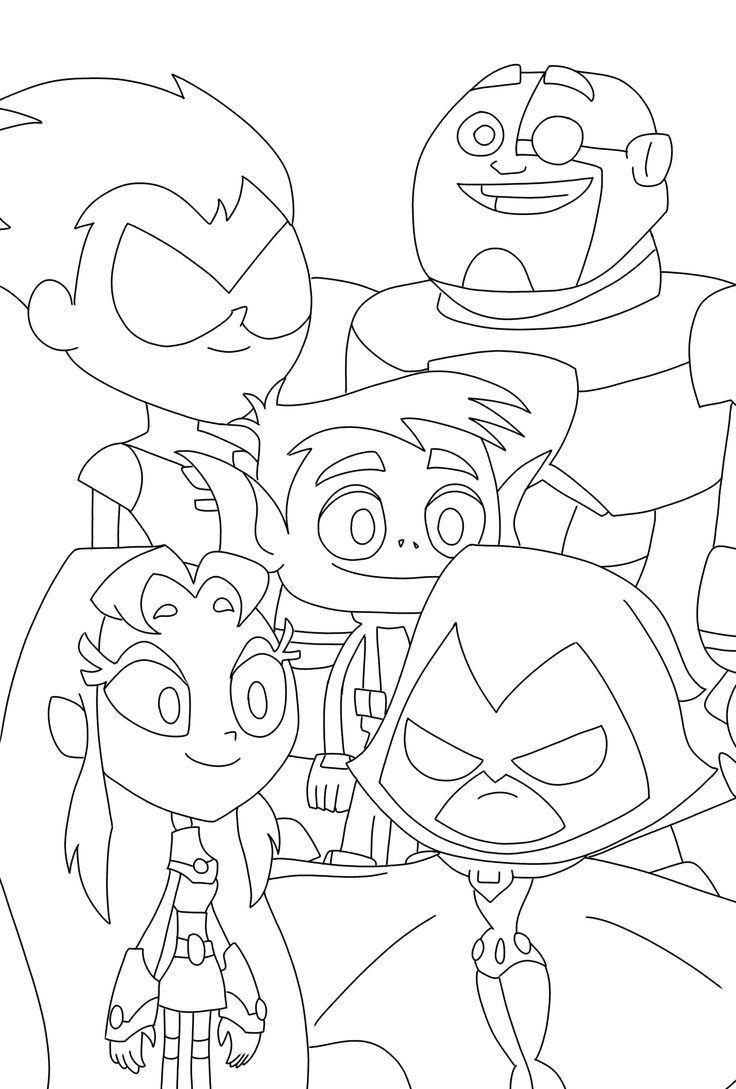 an image of cartoon characters coloring pages