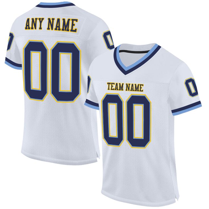 Order the jersey with special name & number you want from our shop, making a vibrant look on the field or daily life! Features: 1. Material: 100% Recycled Polyester-Body; 88% Nylon/12% Spandex-Neckline, Sides, Sleeves 2. Fit: Authentic jerseys have an athletic cut that fits snug in the chest and shoulders. 3. Stitched tackle twill name and numbers 4. Sublimated stripes on sleeves 5. Zone stretch fabric for enhanced movement; Tailored fit designed for movement 6. Moisture-wicking fabric has spong Blue Football, Alpha Kappa Alpha, Football Jersey, Logo Color, Football Jerseys, Kelly Green, Powder Blue, Orange Black, Panther