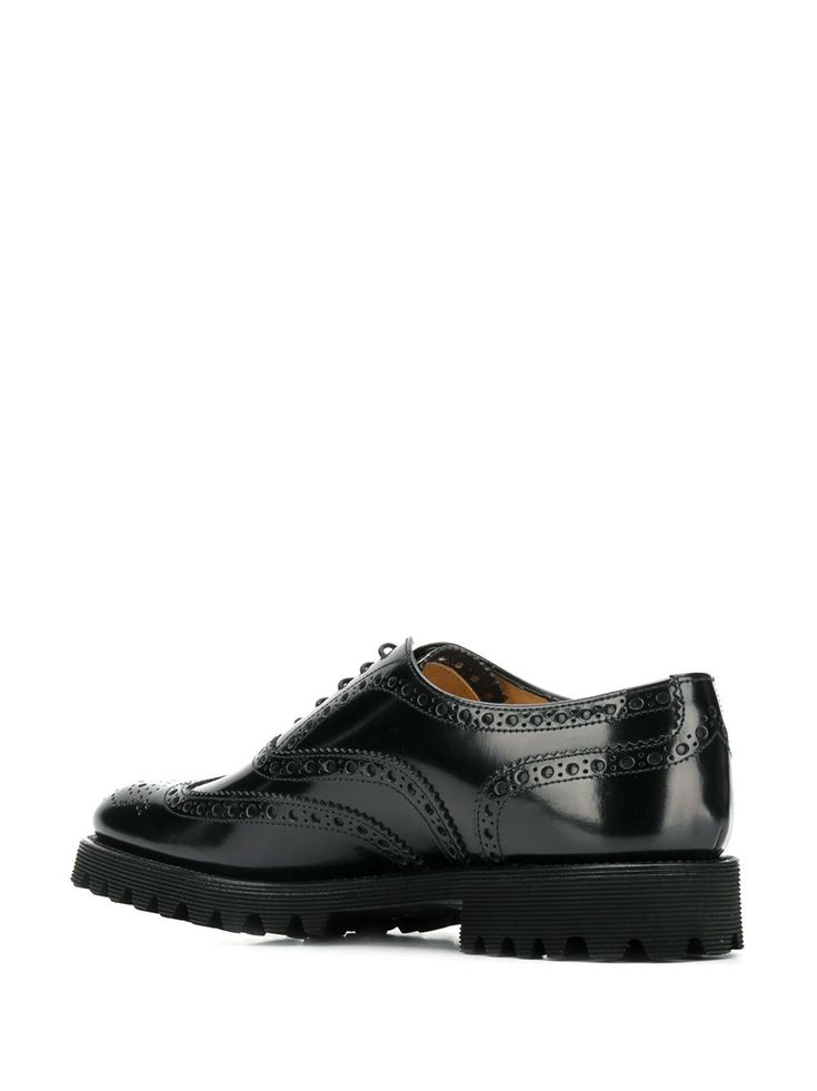 Church's Carla Oxford Brogue Shoes - Farfetch Wingtip Oxford Lace-up Shoes With Textured Sole, Cap Toe Calf Leather Lace-up Shoes For Work, Timeless Leather Lace-up Shoes With Brogue Detailing, Luxury Low-top Lace-up Shoes With Brogue Detailing, Black Brogue Lace-up Shoes For Derby, Calf Leather Loafers With Brogue Detailing, Calf Leather Loafers With Brogue Detailing And Cap Toe, Black Brogue Lace-up Shoes For Business Casual, Wingtip Oxfords With Textured Sole For Office