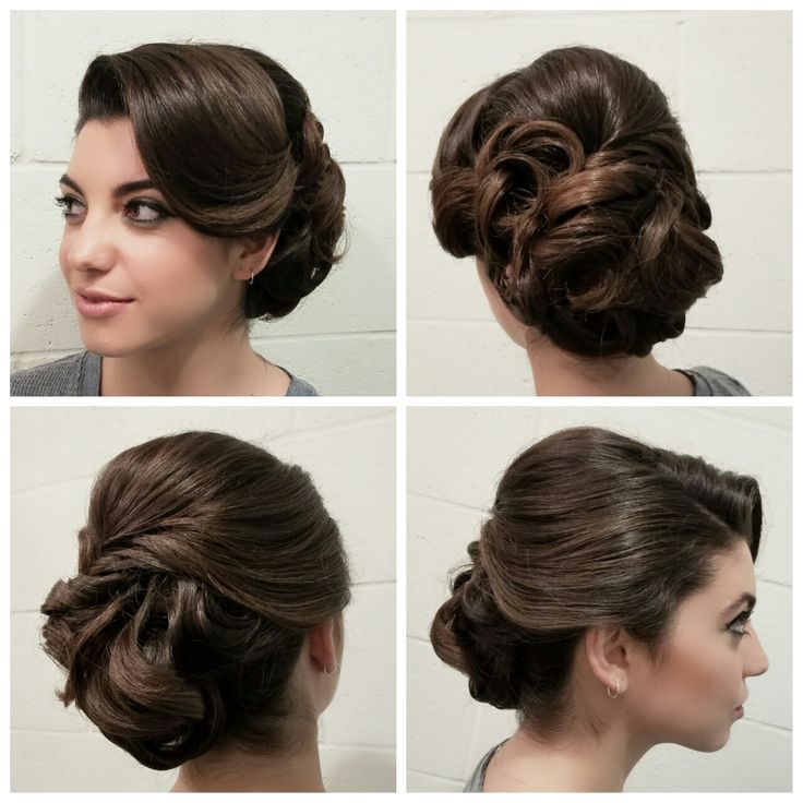 Vintage hair @elga_hairstudio Wedding Pin Curls, Great Gatsby Wedding Hairstyles, Wedding Updo Vintage, Stunning Wedding Hairstyles, Roaring 20s Hairstyles For Long Hair Gatsby, Vintage Up Do, Vintage Hairstyles Updo, 1920s Hair Bridesmaid, Vintage Bridal Hair Updo