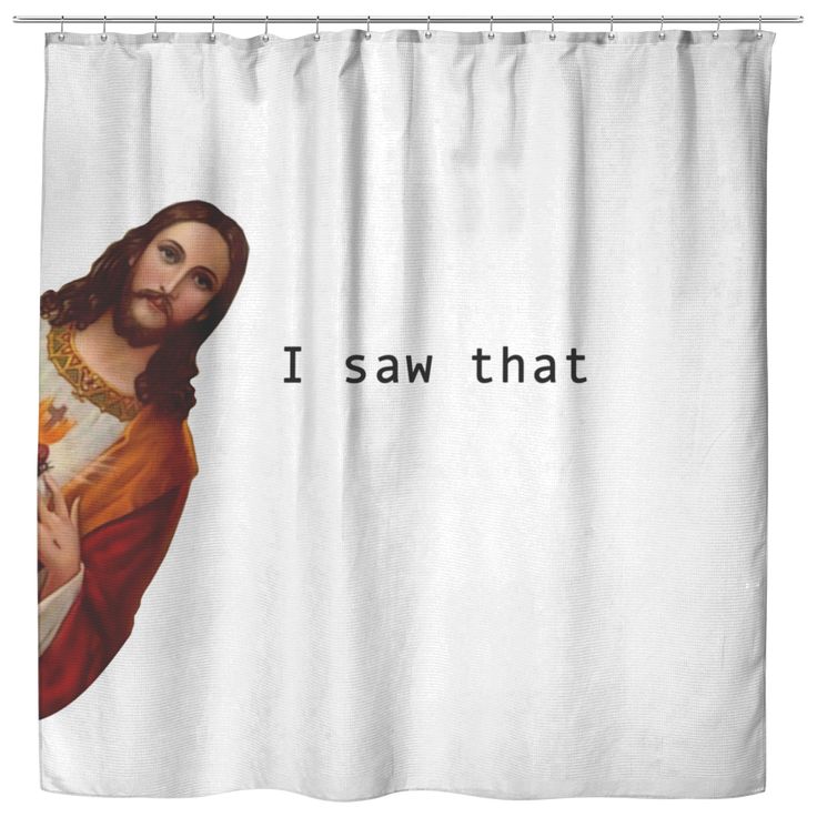 Jesus Peeking Meme Shower Curtain - Funny Dorm Bathroom Decor Meme Bathroom Decor, Funny Shower Curtains For College, Peeking Around The Corner, Shower Curtain Funny, Funny Shower Curtain, Girl Dorm Decor, Jesus Meme, Bathroom Dorm, Funny Housewarming Gift