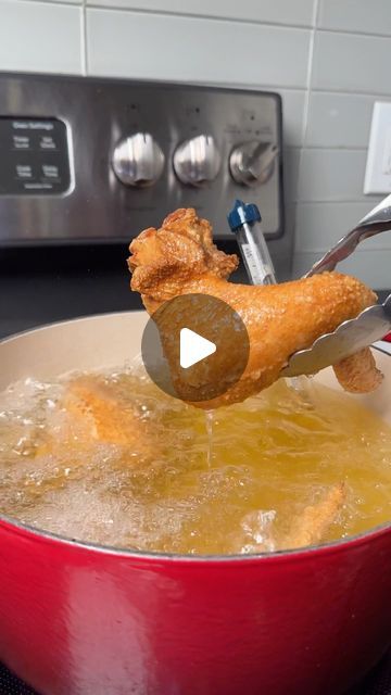 a frying pan with some food in it and a spatula sticking out of the top