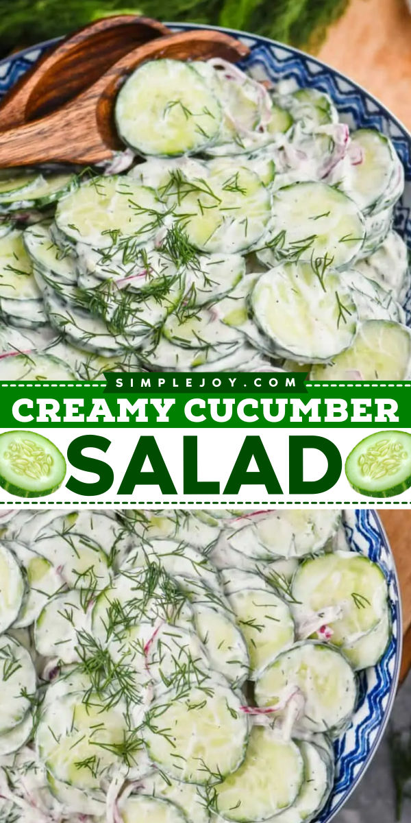 This Creamy Cucumber Salad only takes about 15 minutes to make and is the perfect picnic salad. Make it for gatherings or a simple side dish for family dinners. Easy Cucumber Salad With Mayo, Cucumber Salad With Mayo, Cucumber Onion Salad, Picnic Salad, German Cucumber Salad, Creamy Salad, Cucumber Dill Salad, Salad Cucumber, Creamed Cucumbers