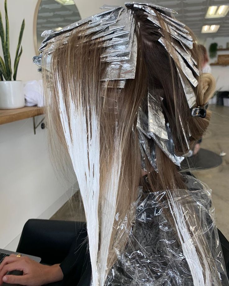 Foils In Hair, Foil Placement, Hairstylist Marketing, Hair Mood Board, Hairstylist Branding, Hair Content, Salon Life, Hair Foils, Back At Work