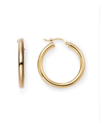 Simply chic, these 14K. yellow gold hoops are timeless classics. Classic 14k Stamped Hoop Earrings, Classic Yellow Gold Round Hoop Earrings, Classic Round Yellow Gold Hoop Earrings, Formal Fine Jewelry Yellow Gold Hoop Earrings, Formal Yellow Gold Hoop Earrings, Classic Small Hoop Jewelry Stamped 14k, Classic Yellow Gold Hoop Earrings Stamped 14k, Classic 14k Small Hoop Jewelry, Classic 14k Huggie Hoop Earrings