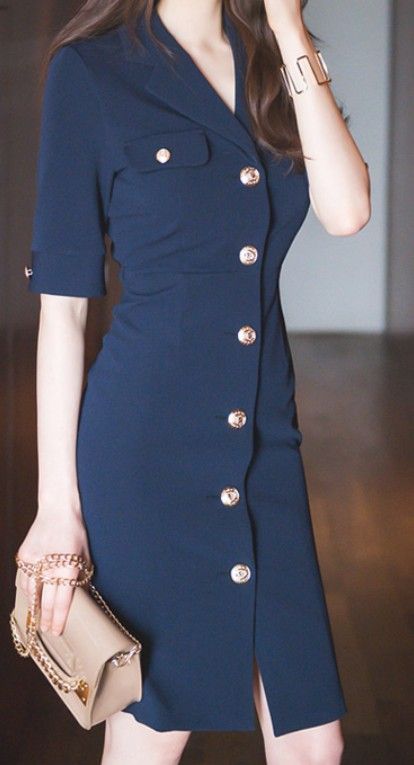 $49.90 Navy Blue Fitted Midi Dress With Short Sleeves. This midi dress with short sleeves is good for classy wear and formal events. It will show your feminity and elegance. It is good for elegant ladies and seductive women. Evening Midi Dress With Short Sleeves And Buttons, Evening Dresses With Buttons And Short Sleeves, Elegant Buttoned Bodycon Dress For Work, Elegant Bodycon Dress With Buttons For Work, Blue Short Sleeve Midi Dress For Formal Occasions, Short Sleeve Midi Dress With Buttons For Office, Formal Short Sleeve Dress With Buttons, Formal Short Sleeve Buttoned Dress, Short Sleeve Mini Dress With Buttons For Work