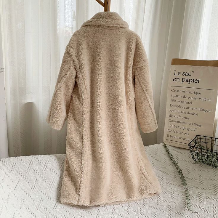 FREE SHIPPING Oversized Leopard Long Teddy Bear Jacket Coat Women 2019 Winter Ladies Overcoat Chunky Outerwear Plus Size Faux Lamb Fur Jackets JKP2928 Winter Sherpa Fur Coat With Faux Fur Trim, Winter Sherpa Fur Coat With Faux Fur Lining, Winter Sherpa Coat With Faux Fur Lining, Long Coat With Faux Fur Lining For Cold Weather, Cold Weather Long Coat With Faux Fur Lining, Cozy Long Beige Coat, Oversized Beige Fur Coat For Winter, Oversized Beige Fur Coat, Winter Faux Fur Outerwear With Pockets