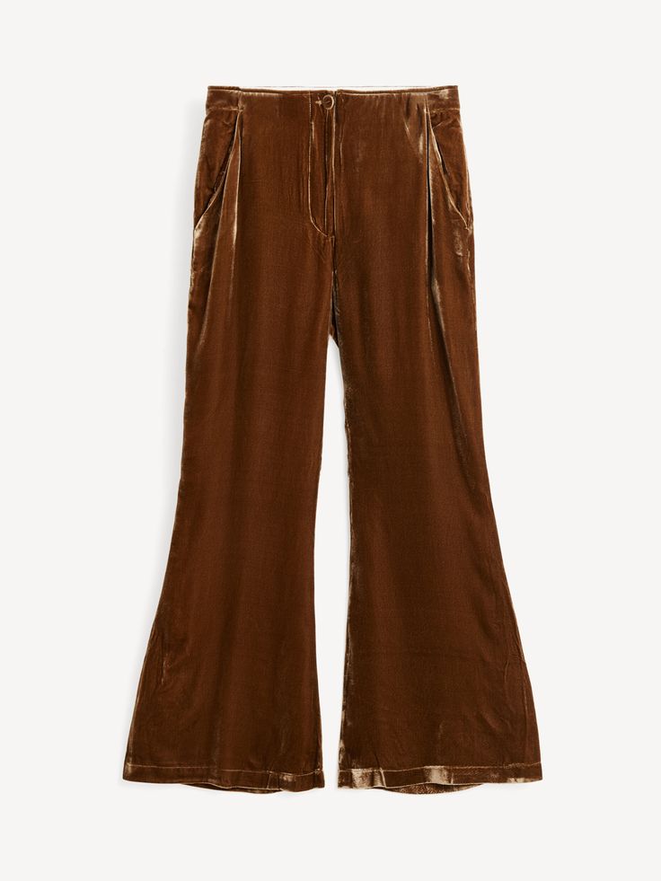 Velvet Wide Leg Pants For Work, Velvet Full-length Work Pants, Velvet Workwear Pants For Fall, Velvet Full-length Pants For Work, Fall Velvet Workwear Pants, Velvet Straight Leg Pants For Work, Fall Velvet Wide Leg Pants, Chic Wide-leg Velvet Pants, Chic Velvet Wide Leg Pants For Work