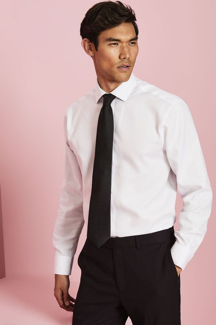 Plain Tie, Black Color: Black- #Black #colour #Plain #Tie Check more at https://howcandothis.com/manstyle/plain-tie-black-color-black/ White Tie Outfit, White Shirt Outfit For Men, Black Tie Men, White Shirt And Tie, Black Suit White Shirt, Salary Man, Men Formal Outfit, White Shirt With Tie, Workwear Wardrobe