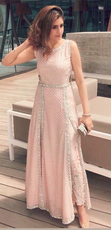 Partywear Western Outfits, Pastel Salwar Suit Party Wear, Pant Style Suits Indian Party Wear, Pastel Suits Indian, Pastel Salwar Suit, Pink Suits Women Indian, Pastel Indian Outfits, Partywear Dresses Indian, Pink Indian Outfit