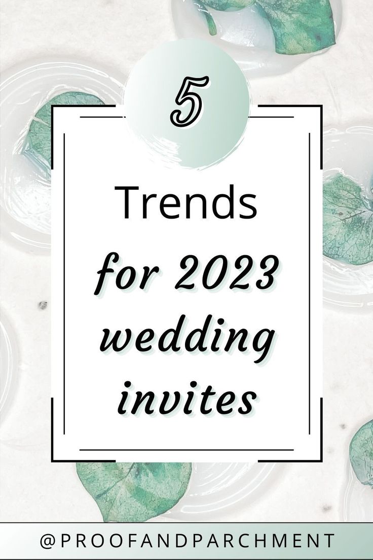 green leaves with the words 5 trend for wedding in white