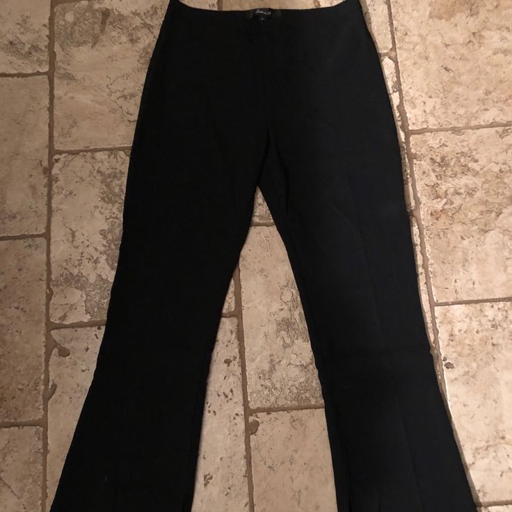 Dress Pants New Black Fitted Straight Leg Bottoms, Black Elastane Trousers, Fitted Black Ankle-length Pants, Black Stretch Dress Pants Trousers, Black Stretch Ankle-length Dress Pants, Black Stretch Dress Pants, Black Fitted Elastane Pants, Fitted Black Leather Pants, Black Fitted Straight Leg Pants