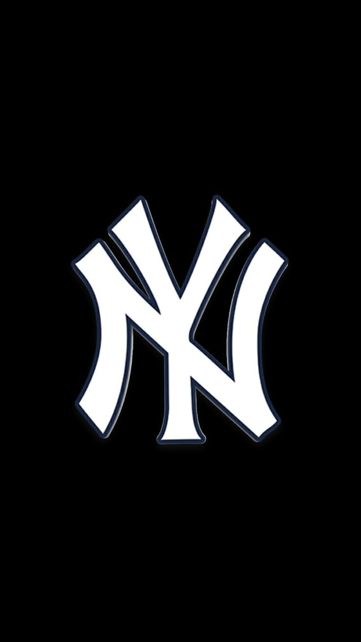 the new york yankees logo on a black background