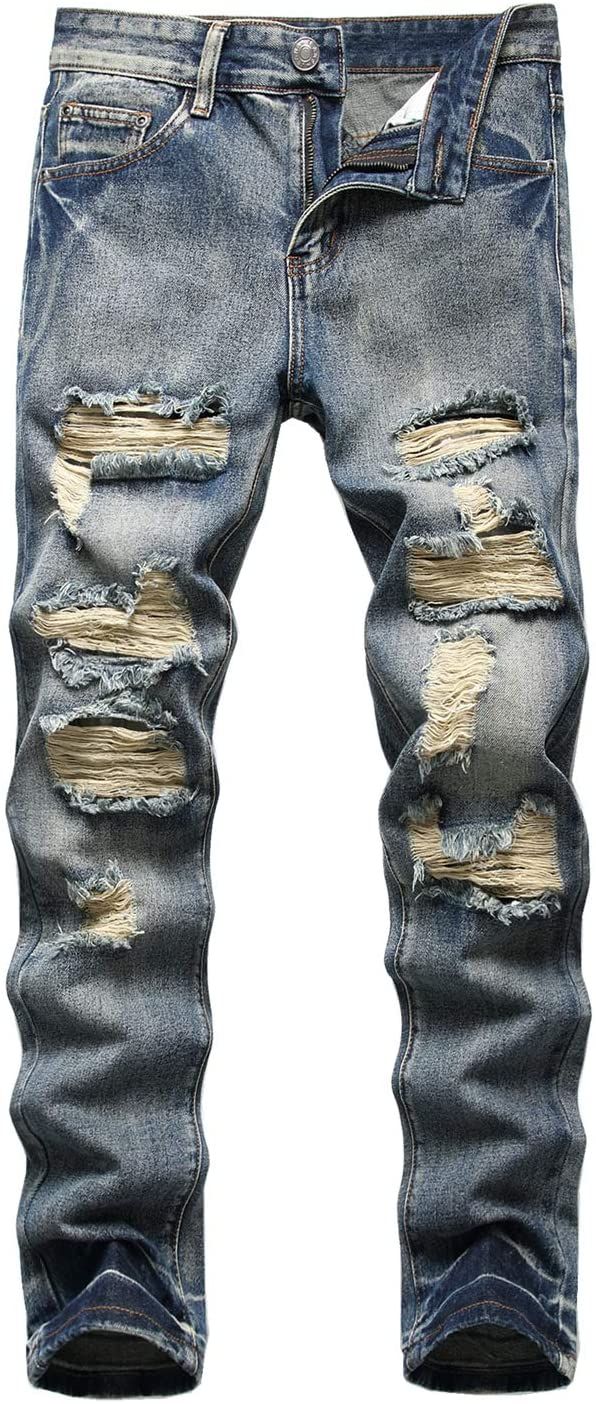 Jeans Outfit Men, Denim Jeans Pants, Ripped Jeans Men, Fast Fashion Brands, Regular Fit Jeans, Patchwork Jeans, Personalized Clothes, Boys Jeans, Washed Denim