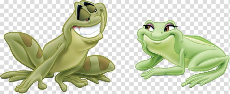 two cartoon frog sitting next to each other