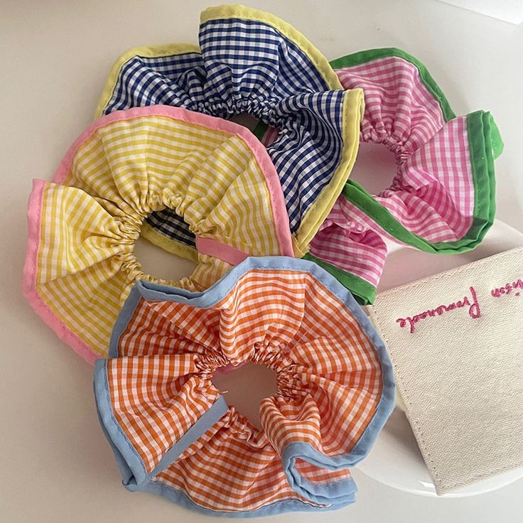 French Pleated Trim Lace Scrunchie, Oversize Gingham Scrunchie, Pleated Scrunchie, Oversize Hair Ties, Bridal Shower Gift, Gift For Her. Diameter: 13cm/ 5.1''  Accept custom order and wholesale for large order. Wishing you a happy shopping:) Pleated Scrunchie, Gingham Scrunchie, Hot Couture, Large Scrunchies, Sell Ideas, French Pleat, Scrunchie Styles, Blank Hats, Scrunchie Hair