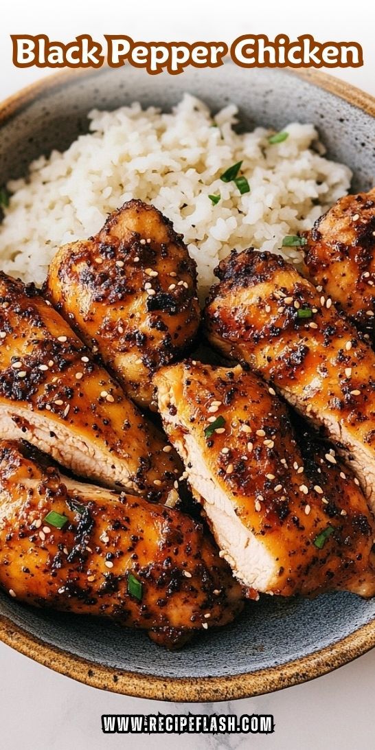 a bowl filled with chicken and rice on top of a table