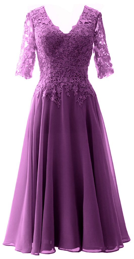 a purple dress is shown on a mannequin headdress with lace detailing