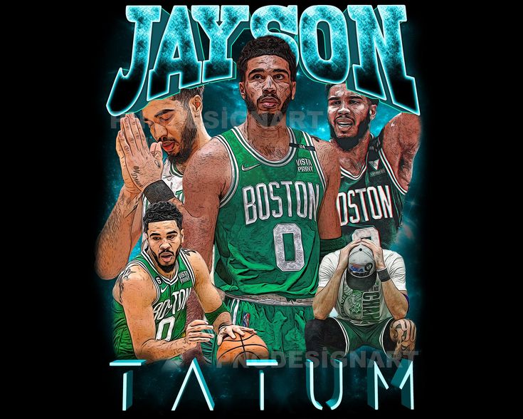 the boston basketball team is depicted in this digital art style photo by steve vander