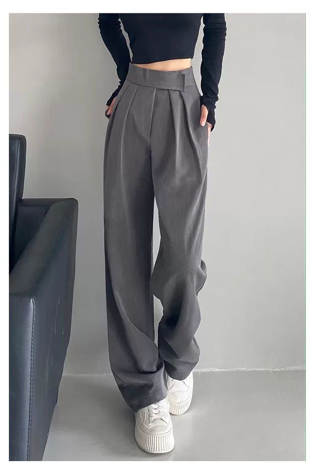 Find Women Wide Leg Classic Suit Pants Casual Pants Trousers Female High Wasit Pants on eBay in the category Clothing, Shoes & Accessories>Women>Women's Clothing>Pants. Black Trousers Casual, 00s Mode, Office Elegant, Leg Women, Elegant Pant, Classic Pants, Elegante Casual, Mode Kpop, Classic Suit