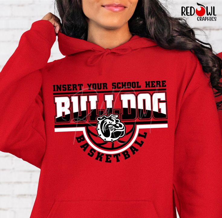 Personalized Bulldog School Spirit T-Shirt Crewneck, Hoodie Hooded Sweatshirt Football, Baseball, Basketball, Softball, Track, Volleyball, Cross Country, Cheer, Wrestling Not all colors are available in all sizes and styles.  Please check the color and size charts in photos. We do our best to accurately represent shirt colors by using actual photos but do understand that all monitors will display differently. Please contact us prior to purchase with any questions on sizing or colors. Your purchase includes a custom imprint created specifically for your team! A product proof will be emailed to you within 1 business day.  Please keep an eye on your Etsy messages and reply with any changes within 24 hours. Your order will be sent to production after that time if no response is received. Exces Bulldog Basketball Shirts, Basketball Coach Shirts Ideas, Basketball Shirt Ideas, Represent Shirt, Tiger Spirit, Football Shirt Designs, Basketball Sweatshirts, School Spirit Shirts, Bulldog Shirt