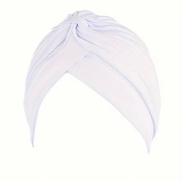 Turban Is One Size Fits All And Comes In White And Burgundy Casual Adjustable Solid Color Turban, Casual Summer Turban, Casual Headwrap One Size Fits Most, White Headwrap For Beach In Spring, White Cotton Headscarf, One Size Fits Most, White Cotton Headscarf One Size, White Cotton Headscarf, White One Size Headwrap For Spring, White One-size Headwrap For Spring