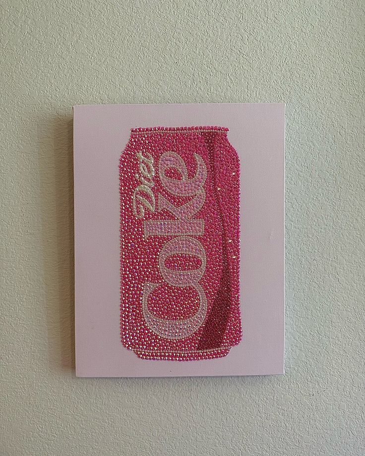 a pink card with the word coke on it