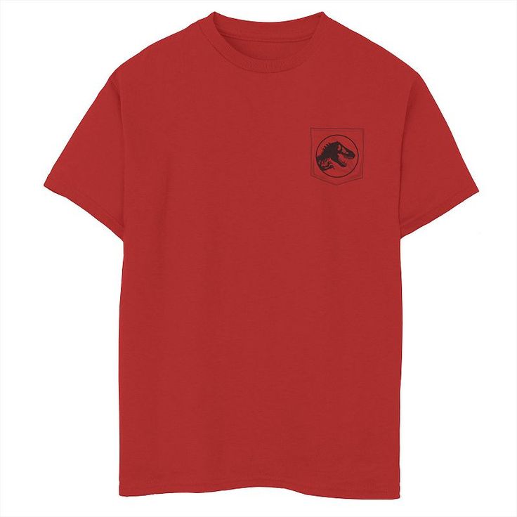 He'll love showing off his style with this boys' Jurassic World: Camp Cretaceous Camp Counselor Pocket Graphic Tee. Crewneck Short sleevesFABRIC & CARE Cotton Machine wash Imported He'll love showing off his style with this boys' Jurassic World: Camp Cretaceous Camp Counselor Pocket Graphic Tee. Jurassic World He'll love showing off his style with this boys' Jurassic World: Camp Cretaceous Camp Counselor Pocket Graphic Tee. Size: Medium. Color: Red. Gender: male. Age Group: kids. Material: C Red Short Sleeve T-shirt For Outdoor, Casual Red T-shirt For Outdoor Activities, Red Short Sleeve T-shirt For Outdoors, Red Crew Neck Top For Outdoor Activities, Red Tops With Graphic Print For Outdoor, Red Graphic Print Top For Outdoor, Red Cotton Tops For Outdoor Activities, Jurassic World Camp Cretaceous, Camp Cretaceous