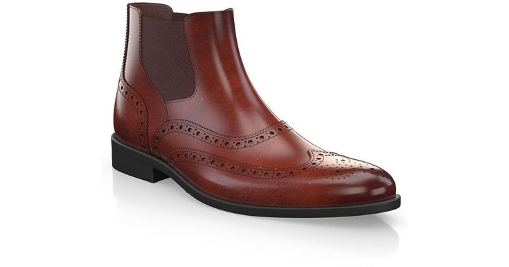 Men`s Brogue Ankle Boots are handcrafted by individual order. Upper material is made by leather, premium leather. Insole and lining materials - leather. Your new shoes will be handcrafted especially for you and delivered for free to your home or office in 1-2 weeks. Included option for free return and remake if the shoes do not fit.Only now all this is available at an exclusive price of $215.00.Proceed with you order now. Brogue Chelsea Boots, Brogues Men, Chelsea Boots Men, New Shoes, Order Now, Chelsea Boots, Dress Shoes Men, Oxford Shoes, Brown Leather